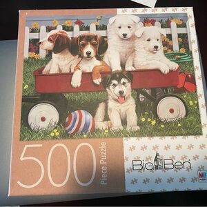 500 piece jigsaw puzzle- puppy play date